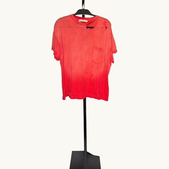 We The Free Tops - We The Free Red Distressed Short Sleeve Tee